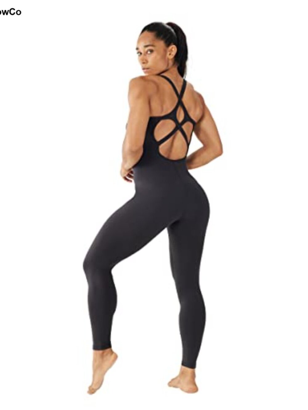 Womens Sleeveless One Piece Jumpsuit Workout Yoga Dance Athletic